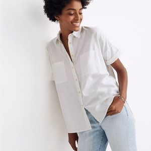 Madewell courtier white button down shirt